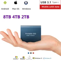 Новый внешний твердотельный накопитель 8 ТБ, 4 ТБ, 2 ТБ, мобильный твердотельный накопитель USB 3,1, внешний портативный жесткий диск Typec-C, настольный компьютер, ноутбук — изображение 5