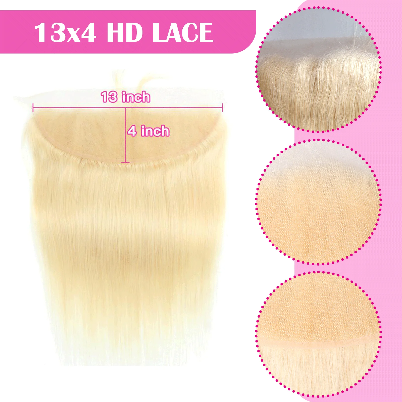 berrys Fashion Hair Straight 13x4 Blonde Frontal 5x5 613 HD Lace Frontal Peruvian Closure Natural Original Human Hair Extensions