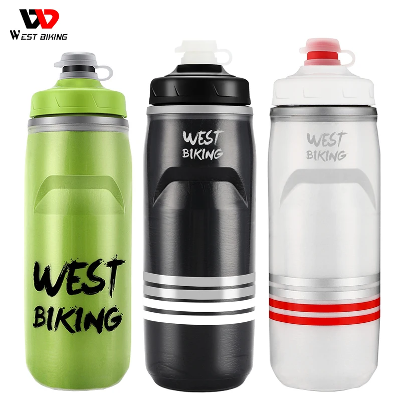 West Biking Ciclismo Bottiglia Isolata Con Acqua Fredda Mtb Bici Da Strada Bottiglia Termica Racing Soft Squeeze Bottle Bollitore Da Palestra Portatil