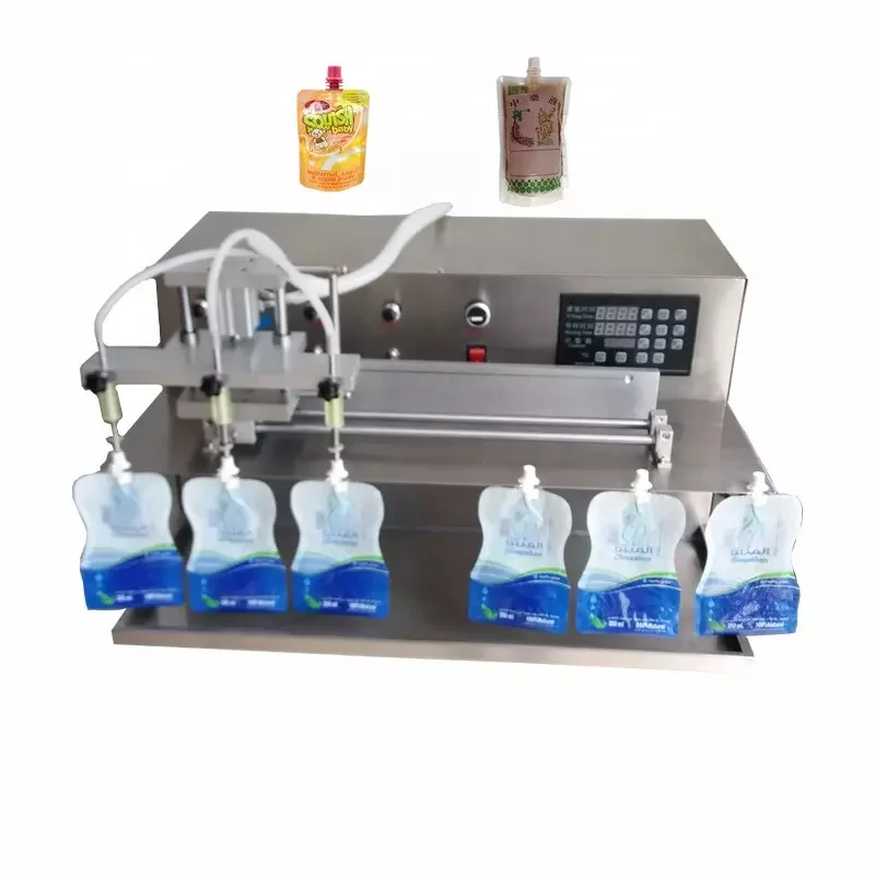 3 Heads Water Filling Machine  Semi-automatic  Pouch   Yogurt  Beverage Juice Carbonated Drink Filling Machines for Sale car center console water cup holder drink stand beverage holder for mercedes benz e class w211 cls w219 a2116800014