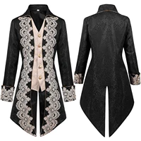 Veste de Style Victorien et Gothique pour Homme, Vêtement Style Steampunk, Rétro, Violet, en Velours, Cosplay, Robe Médiévale, Uniforme Renaissance 2