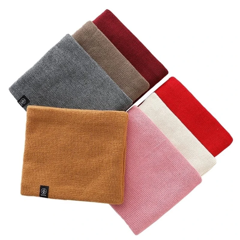 Fashion Soft Knitted Neck Warmer Sport Scarf Women Men Face Cover Winter Skating Running Warm Scarves Thick Cold-proof Collar knitted scarf neck wrap neck gaiter neck tube scarf