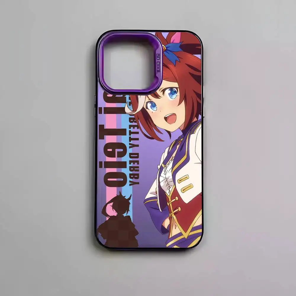 Anime U-Umamusume Multicolor Matte Laser Metallic Aurora Phone Case