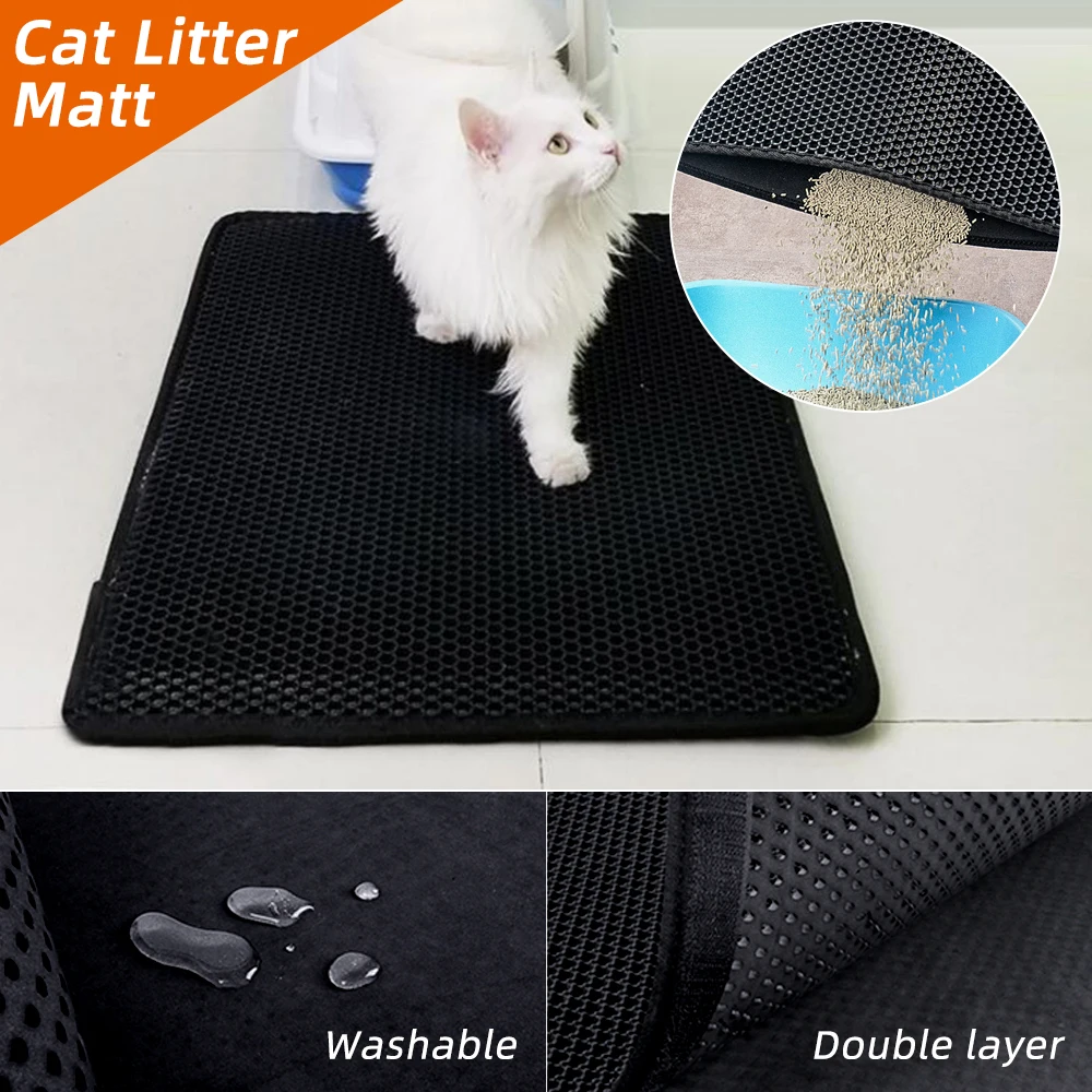 Cat Litter Mat Double Layer Cat Mat Litter Non Slip Cat Litter