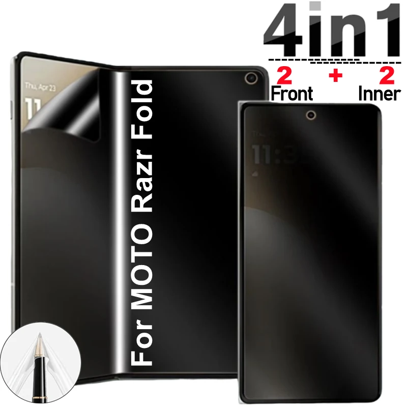 4-in-1 Anti-Spy Hydrogel Privacy Screen Protector Film