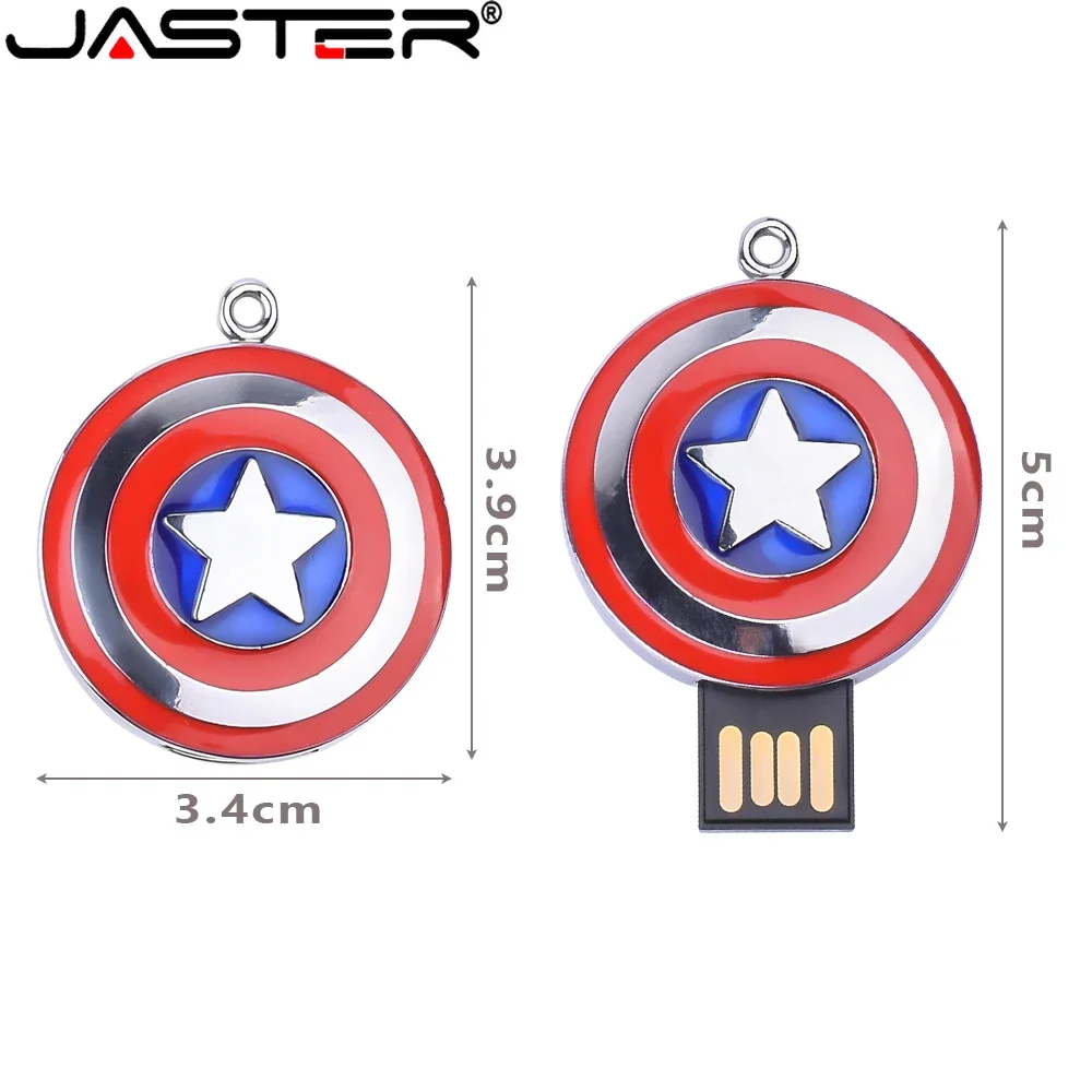 Metal Head LED USB Flash Drive 64GB 32GB 16GB 8GB Waterproof U Disk
