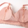 Lace Breastfeeding Maternity Nursing Bra For Pregnant Women Lightly Padded Wireless Adjustable Double Strap Lingerie S-2XL 4