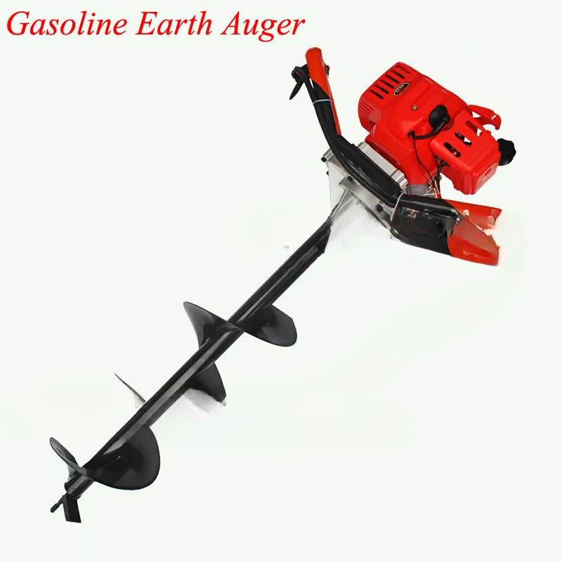 

52CC Gasoline Earth Auger With 10cm Drilling Head High Power Two Stroke Gasoline Hole Drilling Machine For Garden Tools