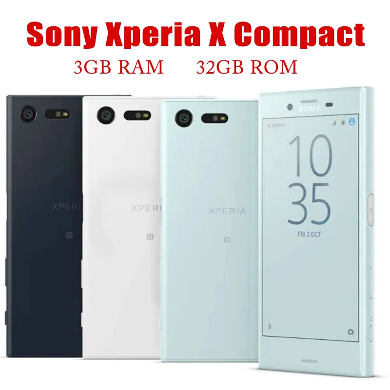 Sony Xperia X Compact F5321 Versione Globale Telefono Nfc 4G Lte 4.6 "3Gb Ram 32Gb Rom Originale Hexa Core Sbloccato Smartphone