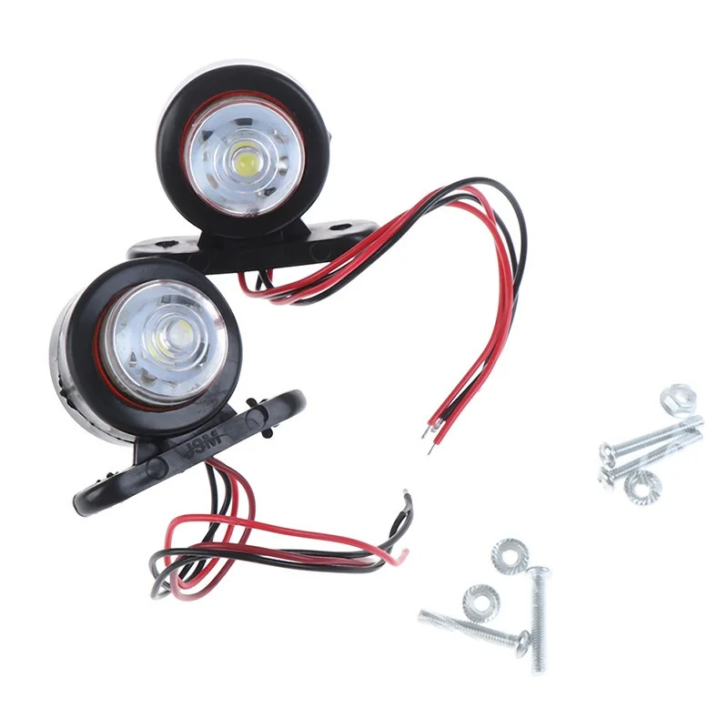 

2Pcs Indicator Lamp Lorry Van Caravans 10-30V LED Side Truck Marker Light White Red Turn Signal Trailer Car Clearance Light