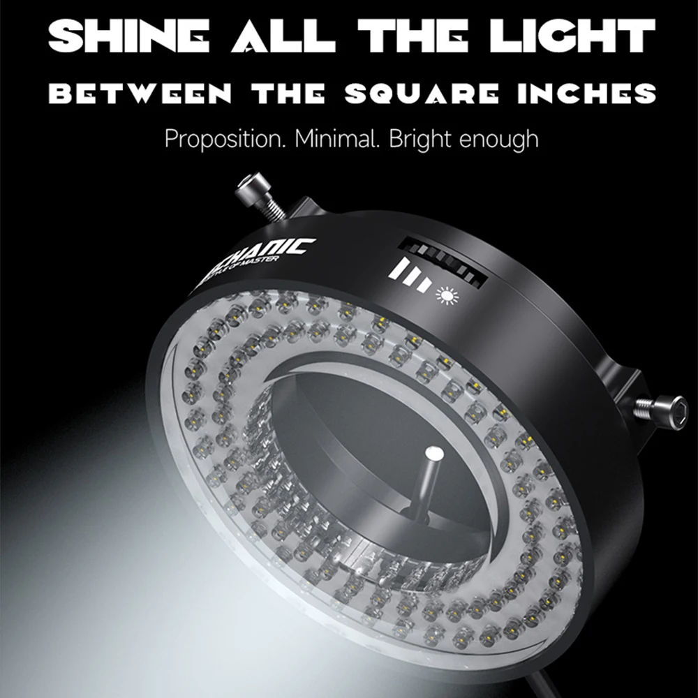 Mechanic 64 /72 / 144 LED Stereo Microscope Ring Light Lamp Brightness Adjustable USB LED Illuminator for PCB Soldering Repair microscope lamp