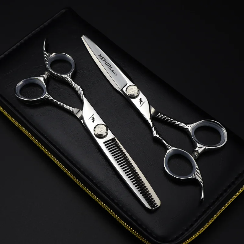 Professional Japan 440c Left Handed 6 '' Dimash Hair Scissors Haircut Thinning Barber Makas Cutting Shears Hairdresser Scissors the left handed booksellers of london