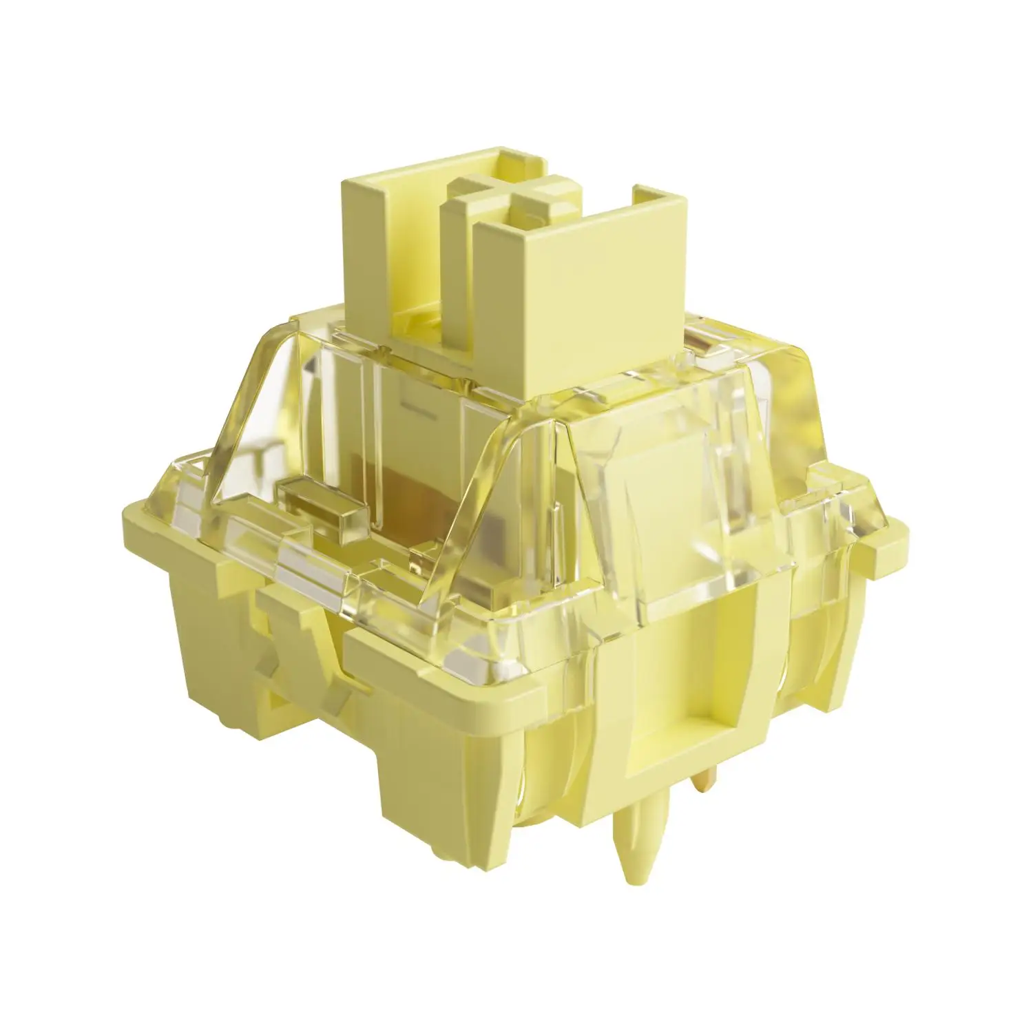 Interruptor Akko-linear Compatível com Teclado Mecânico mx Interruptores Amarelo Creme Haste à Prova de Poeira v3 Pro Pinos 50gf 45 Pcs