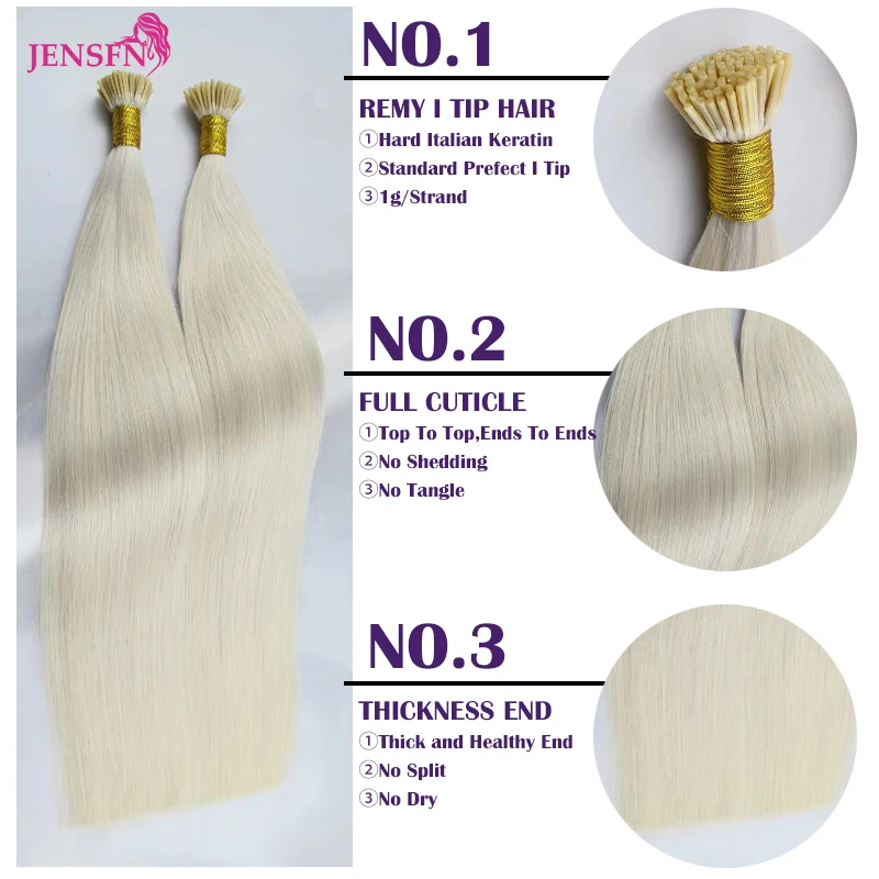 1g/Strand 16"-26" Inch Remy Natural Fusion Human Hair Extensions