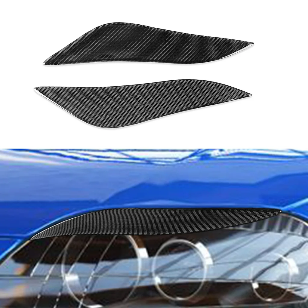 

2 Pcs Carbon Fiber Car Headlights Eyebrow Eyelids Trim Cover For Toyota Supra 1993-1998 Car Stickers Eyelids Trim Cover