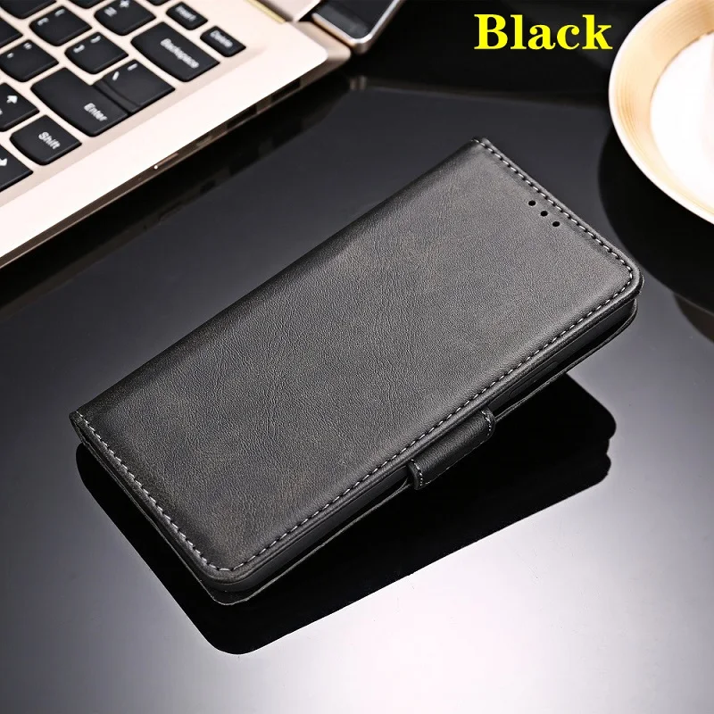 Leather & Silicone Business Phone Holster Wallet Cover Case