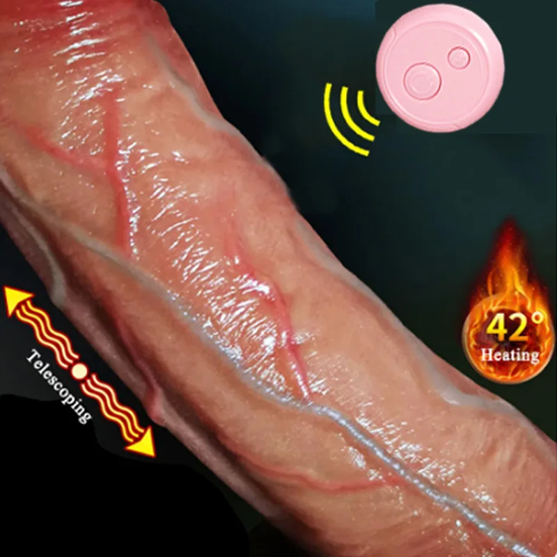 Realistic Penis Vibrator Remote Control Dildo Female Masturbation Sex Toys Telescoping Vibrators Vagina Anal Vibrator for Women — view 2