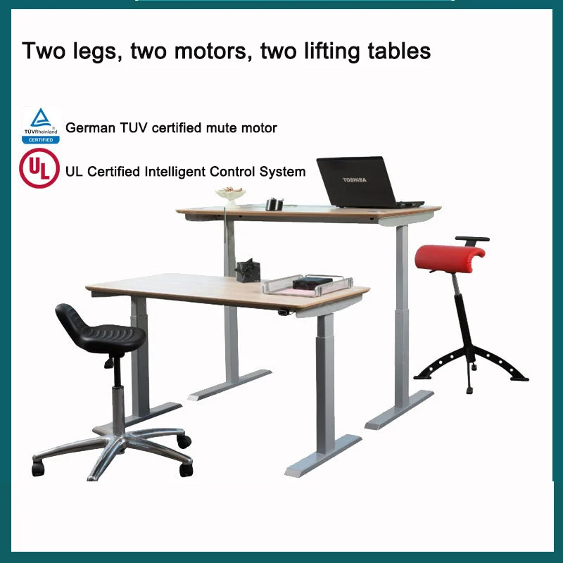 

Подъемная настольная рама, Электрический стоечный стол с двумя двигателями и регулируемой высотой, эргономичный, с двумя двигателями и памятью