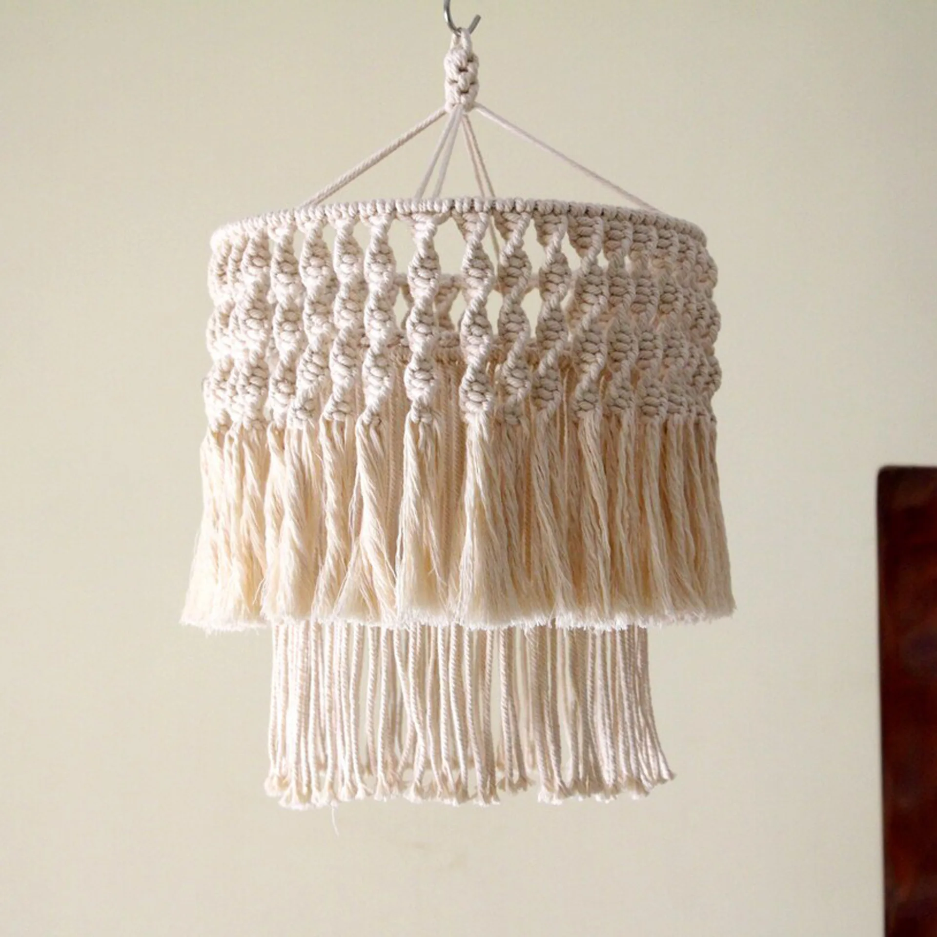 Hand Geweven Bohemian Lampenkap Homestay Kwastje Kroonluchter hand-geweven-bohemian-lampenkap-homestay-kwastje-kroonluchter