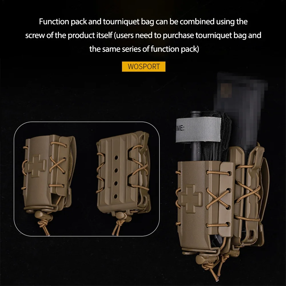 WoSporT Tactical Tourniquet Holder Mag Carrier Holder Mag Pouch Set Magazine Pouches Combined Function
