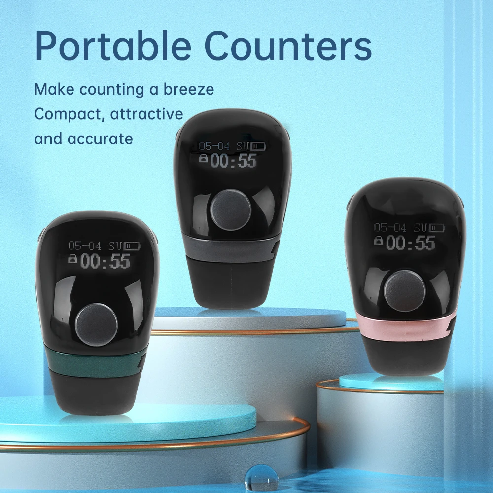 anillo inteligente con cronometro contador, contador de dedo de fila, contador de cuentas de botón Digital electrónico LCD 99999 » anillo inteligente con cronometro contador
