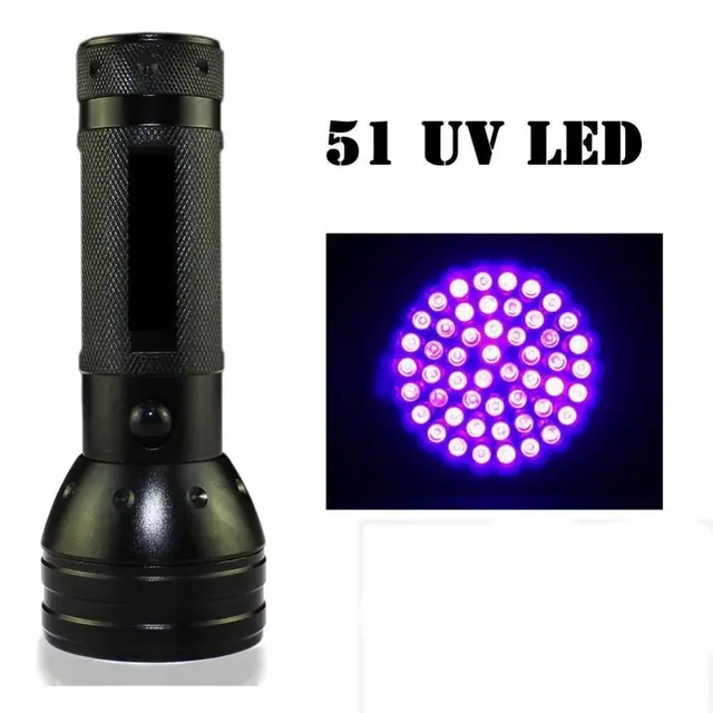 2Pcs 51Led Lila Zseblámpa Uv Körömlámpa Fluoreszcein Fluoreszcencia Detektálás - Image 3