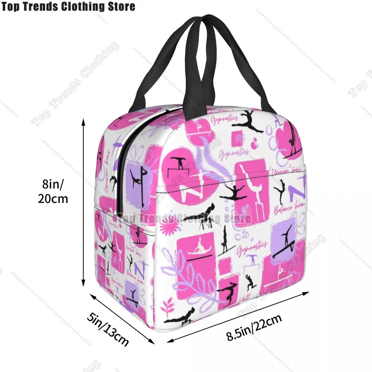 Dance Rhythmic Gymnastics Lunch Bag Women Warm Cooler Insulated Lunch Box for Adult Office
