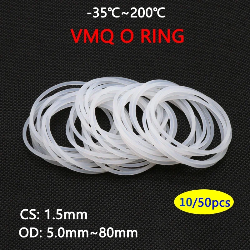 Othmro Nitrile Rubber O-Rings - 75mm OD, 72mm ID, 1.5mm Width, Pack Of 50, Metric Sealing Gaskets