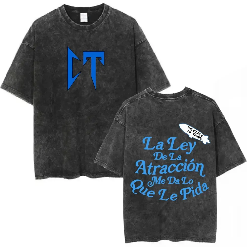 Natanael 카노 나타 몬타나 빈티지 워싱 티셔츠, 아모르 텀바도 반팔 티셔츠, 남성 패션 캐주얼 코튼 컴포트 티셔츠 