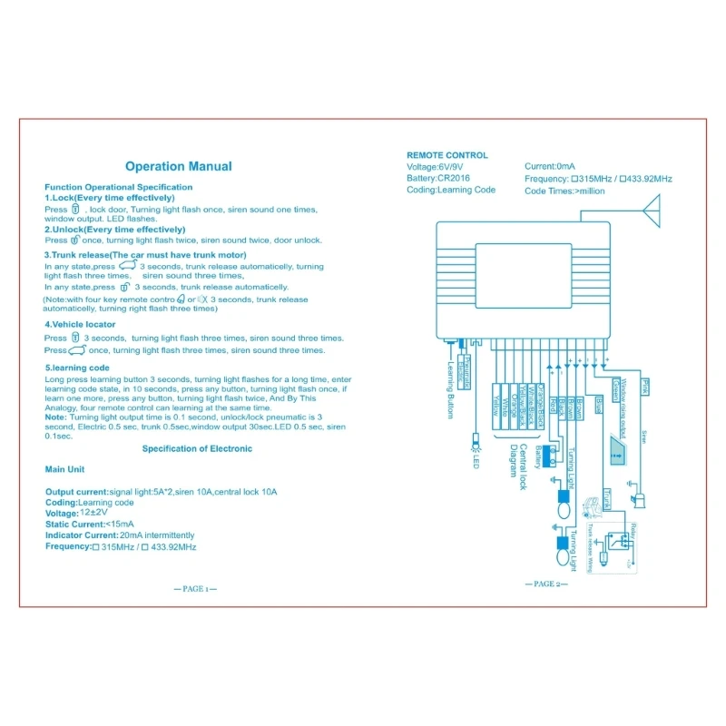 Auto-alarmsystemen Automatische centrale afstandsbediening Deurslot Keyless Entry-systeem