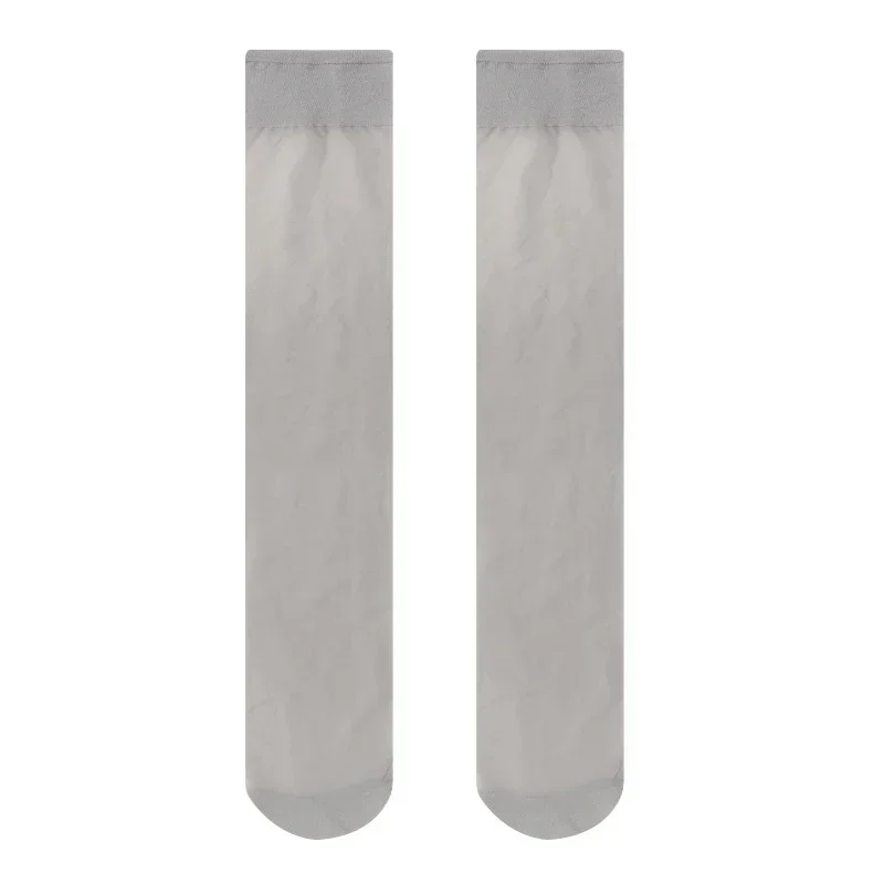 Women's Crystal Silk Knee-High Sheer Socks 4-Pack, Breathable Nylon Summer Stockings