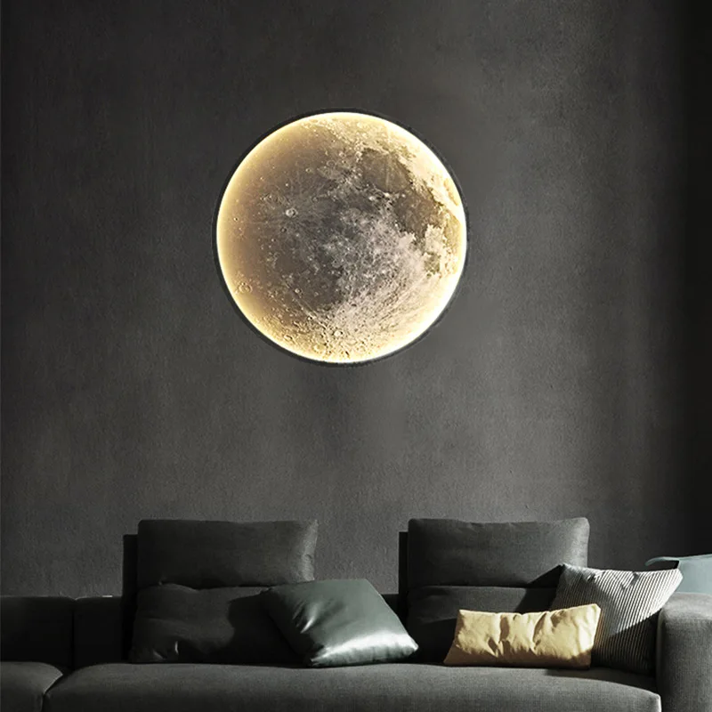 

Светодиодная настенная лампа в виде Луны, современный коридор, планшетофон для кухни, гостиной, лампа для спальни, прикроватная лампа