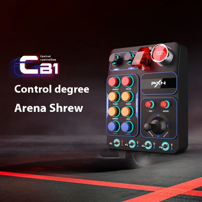 PXN Racing Simulator Central Control Box EURO Truck Simulator Gearbox RGB lighting effects American Truck Game Car Controller gaming controller