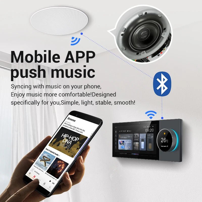 Tuya Smart Life Home 6-Inch Central Control Host Music Version With Built-In Zigbee Gateway