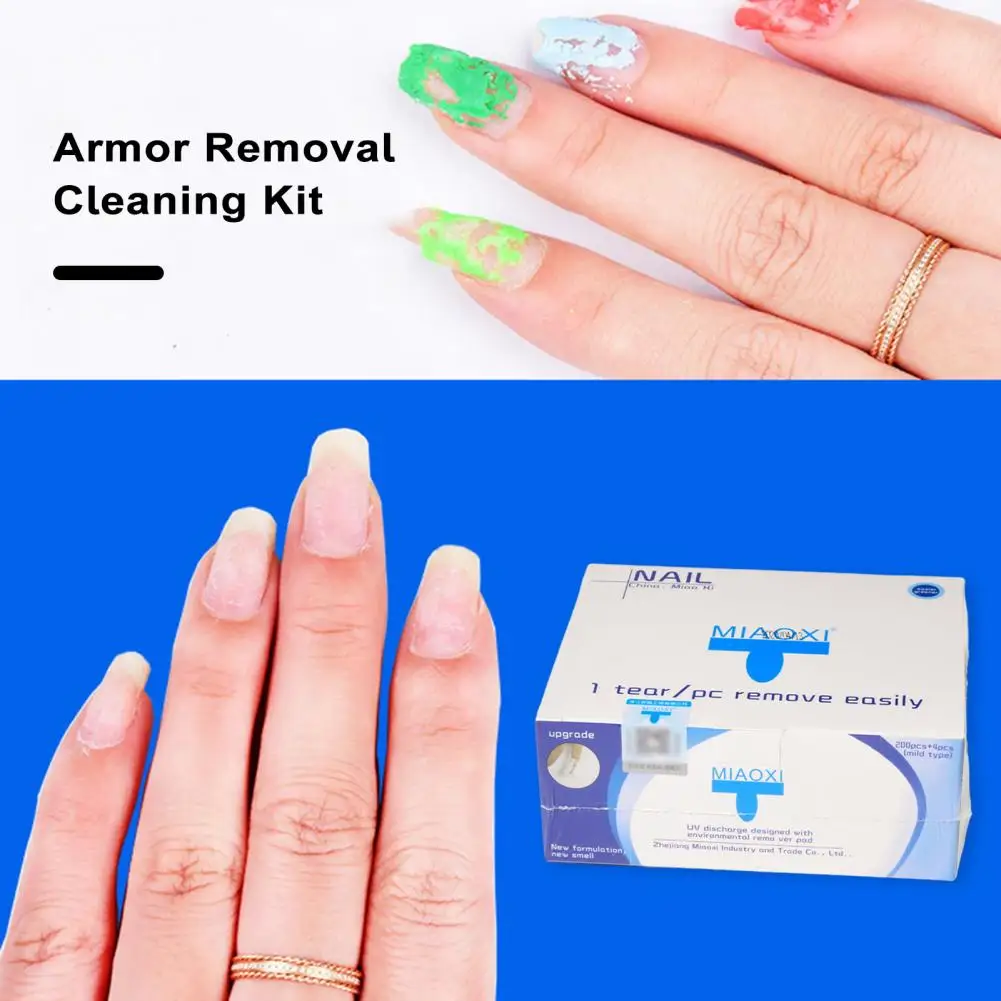 

Foil Wraps for At-home Manicures Efficient Nail Polish Gel Removal Kit with Foil Wraps Caps Tools for Manicure Cuticle Care 200