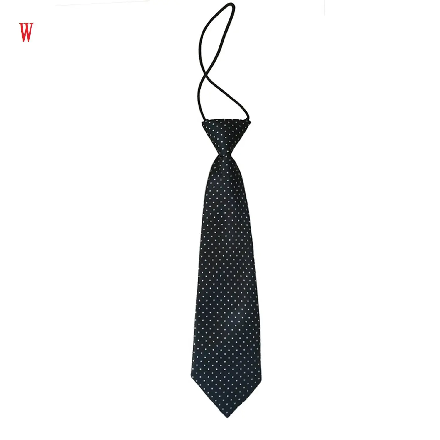 LOLANTA Kids Boys Black Red Long Tie Striped Dots Solid Pre-tied Formal Necktie Party Wedding Club Suit Neckwear