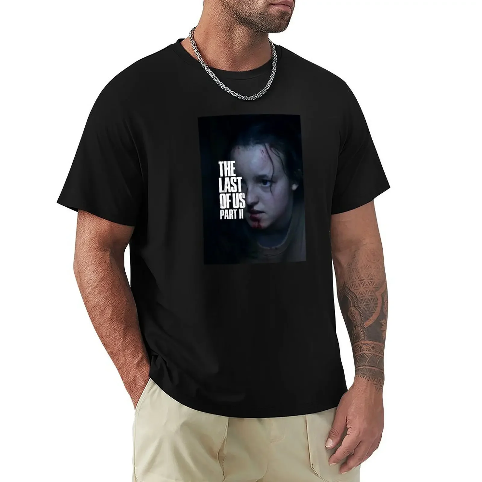 Ellie The Last Of Us T-Shirt Graphics Blacks Magliette Pesanti Per Uomo