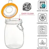 HeY LiLac Glass Mason Jar Wide Mouth Mason Jars with Airtight Lids Large Leak Proof Mason Canning Jar Clear Storage Canister Jar 2