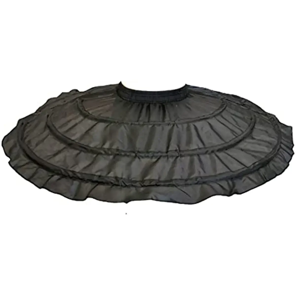 Linghe 3 Hoops Wedding Petticoats for Short Dress Ballet Skirt Girls Crinoline Elastic Waist Underskirt Jupon Court Tutu