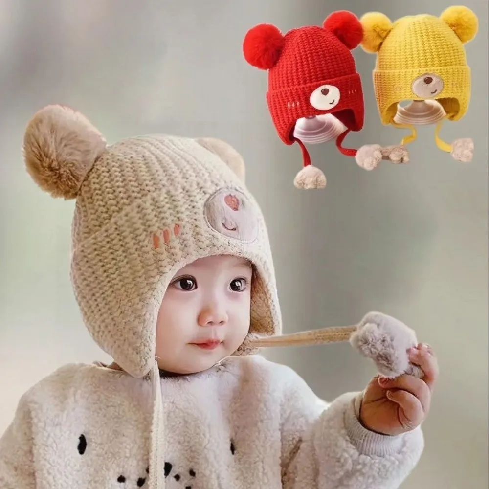 Polyester Fiber Kids Warm Beanie Hat for Cold Weather