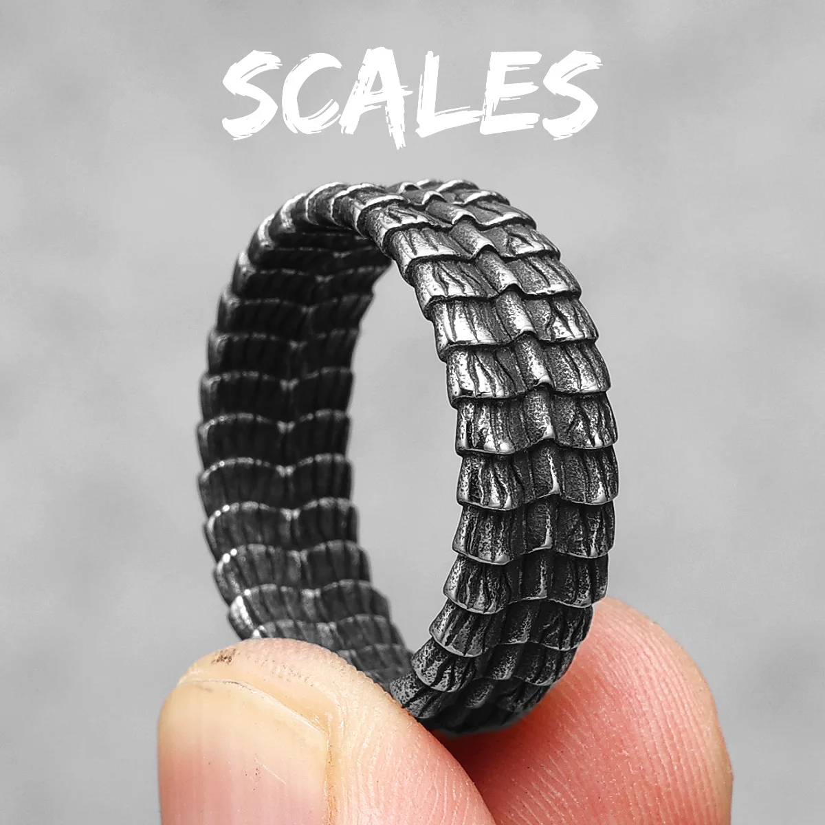 thumbnail image 1 of Anillos de acero inoxidable con textura geométrica retro para hombre y mujer, joyería punk, novedad en accesorios de moda de Stranger Things, regalo al por mayor, 1 of 5