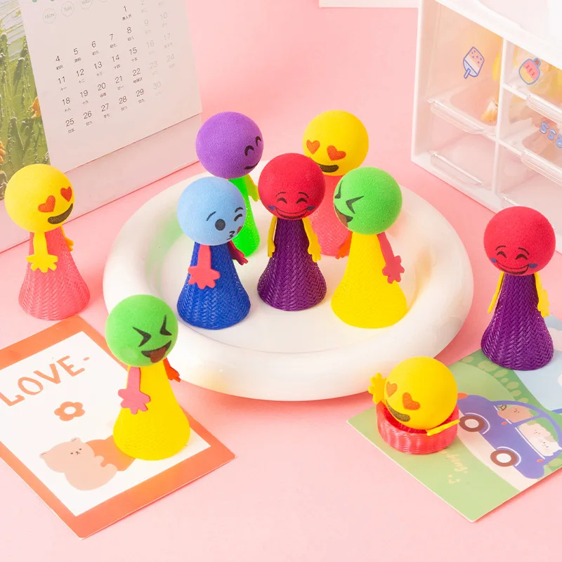 5/10/20pcs Cute expression bouncing doll prank decompression cartoon creative bouncing elf children's adult party Party Favors