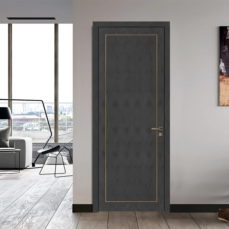 Factory Price Home Elegant Entrance Wooden Entry Room Interior Doors 5