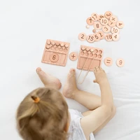 Montessori Kids Wooden Cognitive Ten Grid Number Counting Math Game Educational Toys For Kids Early Childhood Preschool Training 2