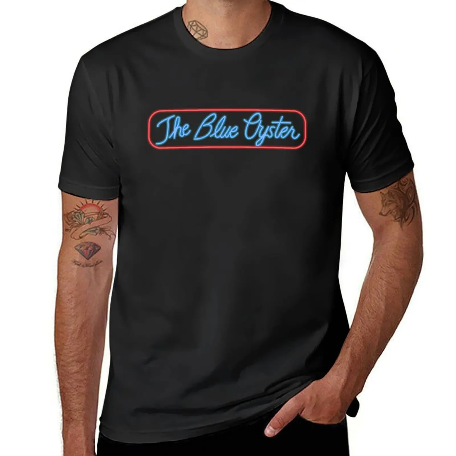 The Blue Oyster Bar T-Shirt summer top tops customs design your own summer tops men graphic t shirts