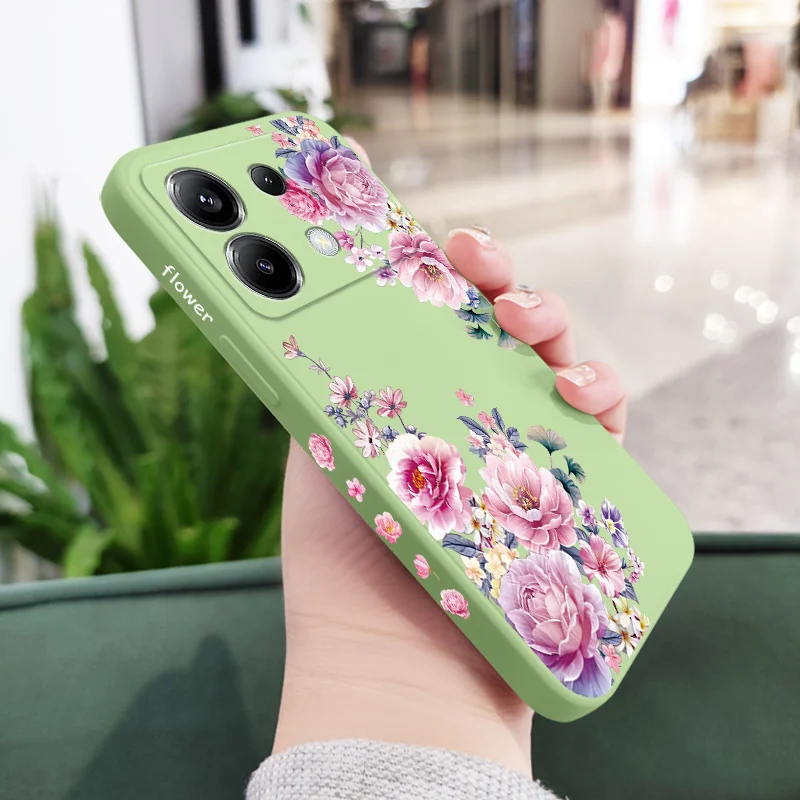 Elegant Satin Brocade Phone Case with Silicone Cover