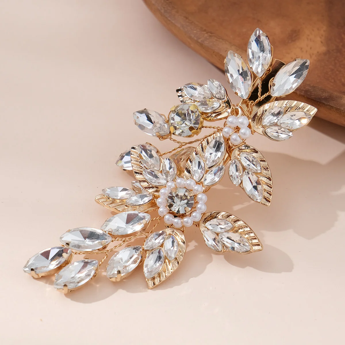 Mode Perlen Hochzeit Haar Schmuck Zugang Legierung Kunst Elegante Braut Kristall Haarnadel Hochzeit Schmuck Schönheit Haar Zubehör – Detail 11