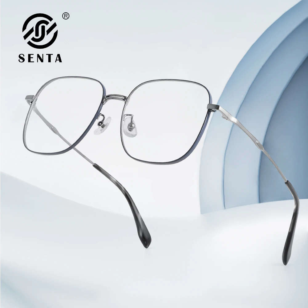 Pure Titanium Glasses Anti Blue Light Photochromi Men's Degree Glasses Frame Luxury Brand Korean Style Square Myopia Bezel Woman eyeglasses frames