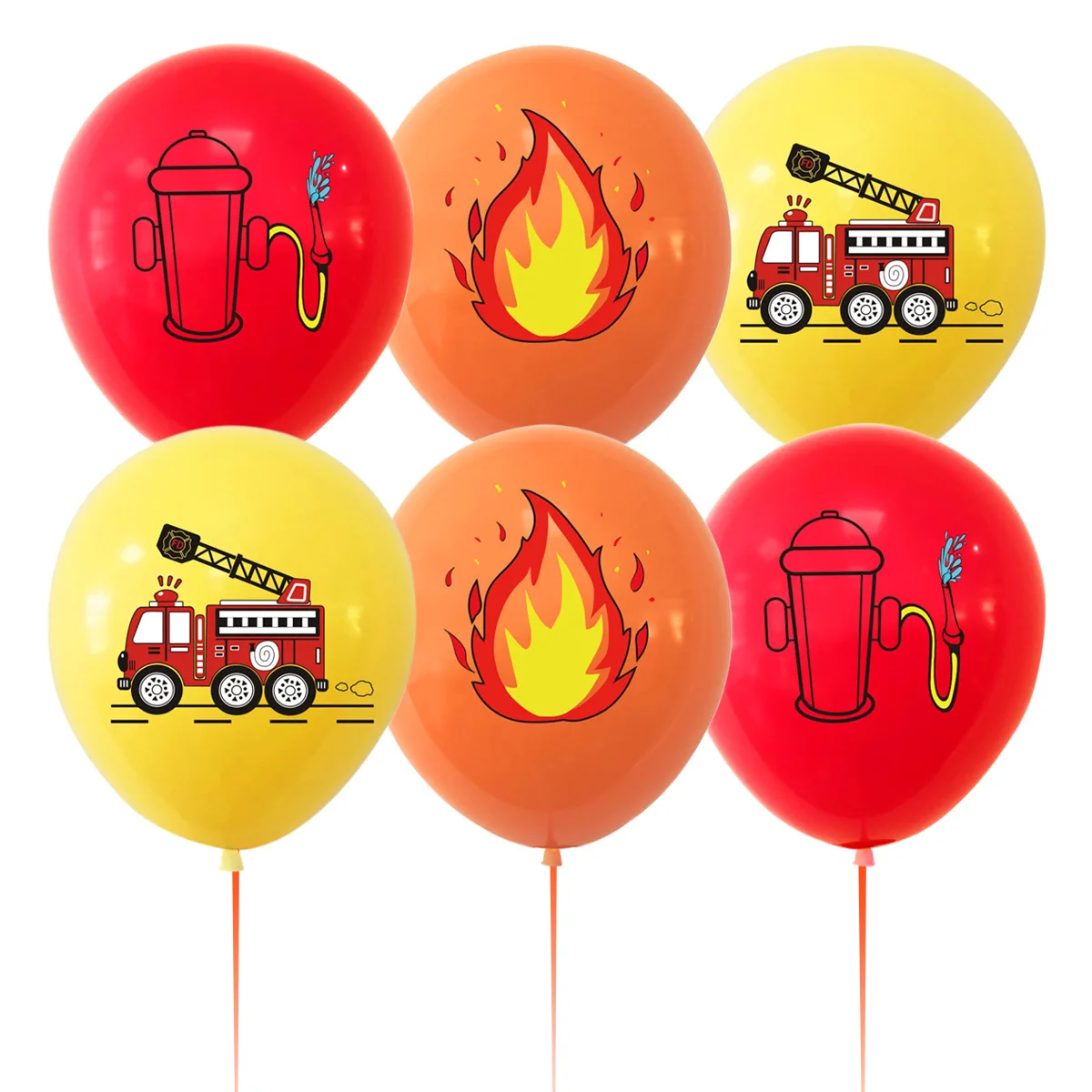 Feuerwehrauto Geburtstagsdekoration Folienflamme Feuerwehrauto Zahlenballons Kinder Jungen Feuerwehrmann Feuerwehrmann Sam Party Babyparty Zubehör – Detail 7
