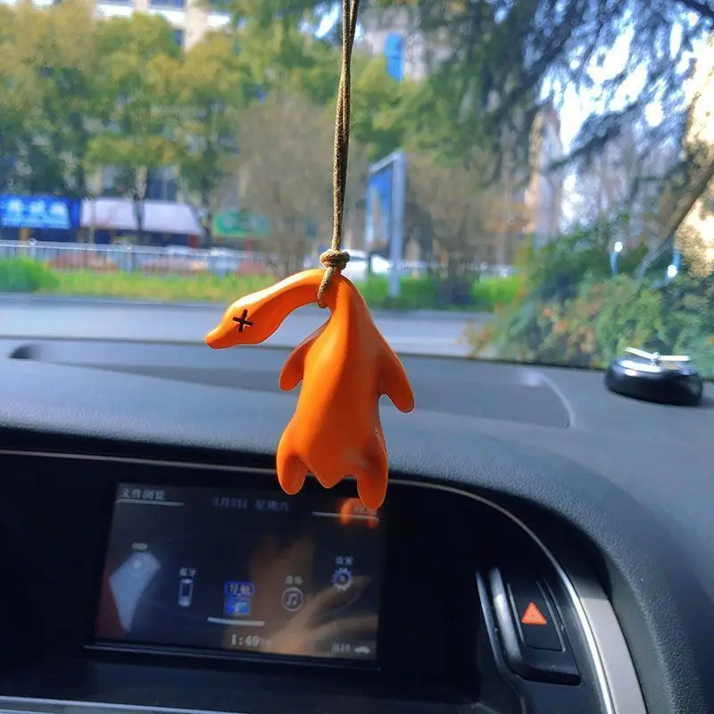 UV Color Changing Roast Duck Pendant Car mounted Goose Pendant Car mounted Roast Duck Creative Doll